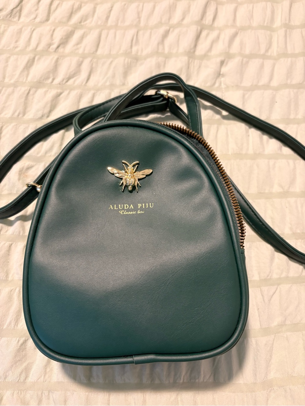 Teal Bee Crossbody Bag